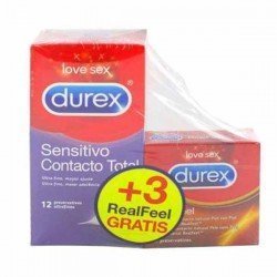 Durex sensitivo contacto total + Durex real feel preservativos