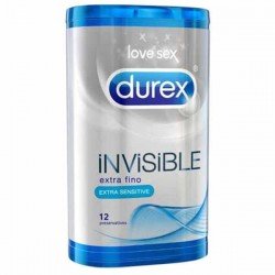 Durex invisible extra fino extra sensitivo preservativo 12