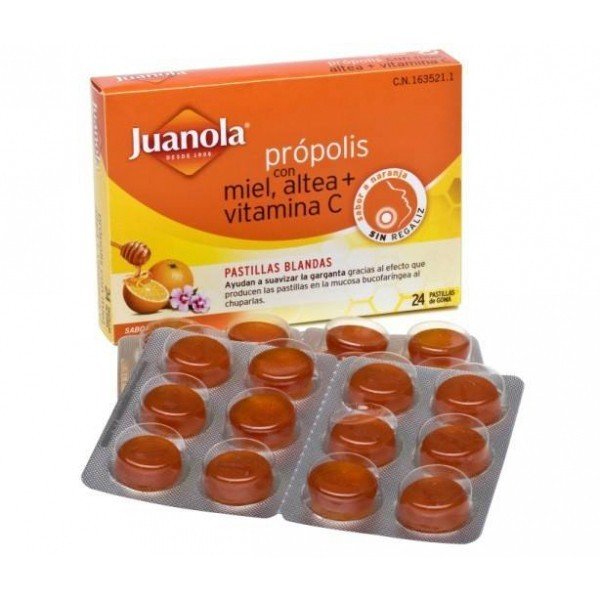 Juanola propolis miel menta altea vitamina-C naranja