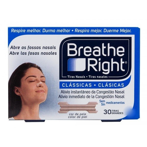 Tiras nasal Breath Right grande 30 unidades