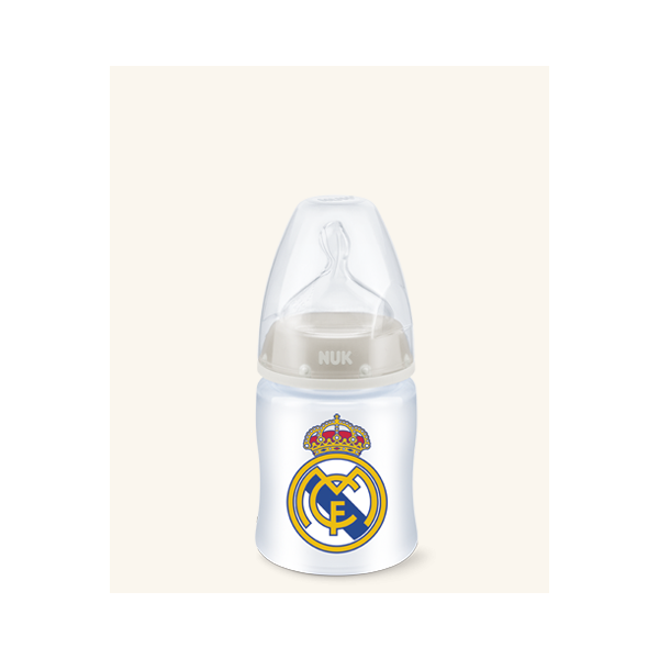 Biberón silicona Nuk Real Madrid 0-6 150 ml