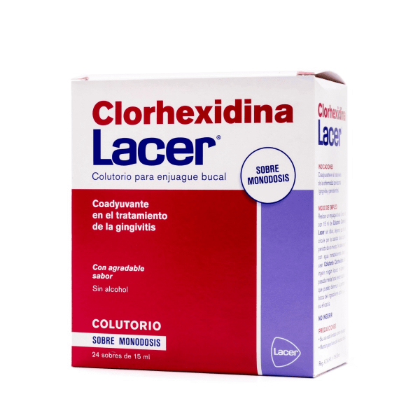 Lacer colutorio clorhexidina 15ml x 24 sobre monodosis