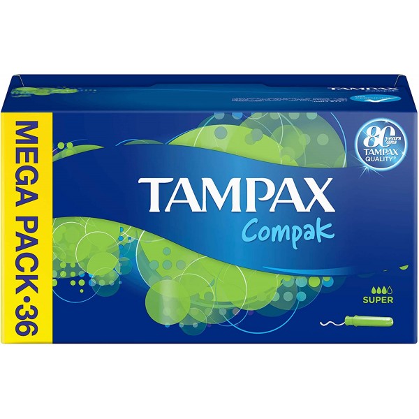 Tampones Tampax Ccompack super 36 unidades